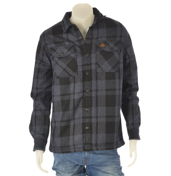 CAMICIA GIACCA UOMO BOTTONI FELPATA SCOZZESE MARCA SUPERDRY ART.M4010548A