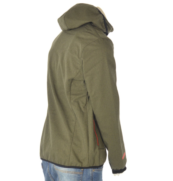 GIACCA UOMO ZIP CAPPUCCIO POLSINO TRASPIRANTE ANTIVENTO MARCA BRUGI ART.N81H
