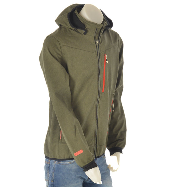 GIACCA UOMO ZIP CAPPUCCIO POLSINO TRASPIRANTE ANTIVENTO MARCA BRUGI ART.N81H