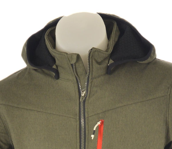 GIACCA UOMO ZIP CAPPUCCIO POLSINO TRASPIRANTE ANTIVENTO MARCA BRUGI ART.N81H