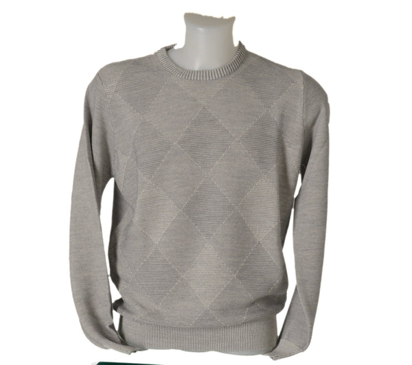 MAGLIONE UOMO GIROCOLLO POLSINI FASCIA ROMBI MARCA SPORTING MARE ART.1260/80