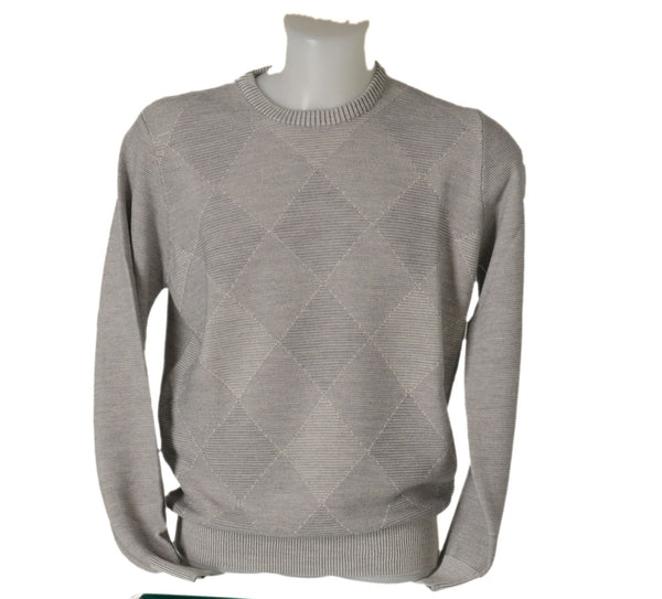 MAGLIONE UOMO GIROCOLLO POLSINI FASCIA ROMBI MARCA SPORTING MARE ART.1260/80