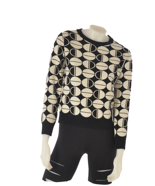 MAGLIONE DONNA GIROCOLLO POLSNI FASCIA FANTASIA MORBIDO CALDO MARCA CAVALLERI BARBARELLA ART.7238