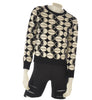 MAGLIONE DONNA GIROCOLLO POLSNI FASCIA FANTASIA MORBIDO CALDO MARCA CAVALLERI BARBARELLA ART.7238