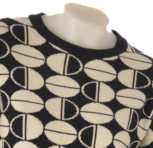 MAGLIONE DONNA GIROCOLLO POLSNI FASCIA FANTASIA MORBIDO CALDO MARCA CAVALLERI BARBARELLA ART.7238