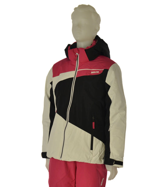 GIACCA SCI RAGAZZA ZIP CAPPUCCIO TASCHE IMPERMEABILE IDROREPELLENTE TRASPIRANTE ANTIVENTO MARCA BRUGI ART. T842T22K