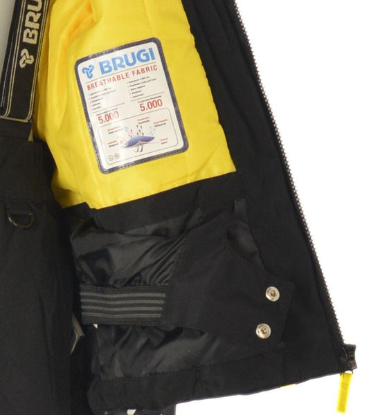 GIACCA SCI RAGAZZO ZIP CAPPUCCIO TASCHE IMPERMEABILE IDROREPELLENTE TRASPIRANTE ANTIVENTOMARCA BRUGI ART. JH4QT48H
