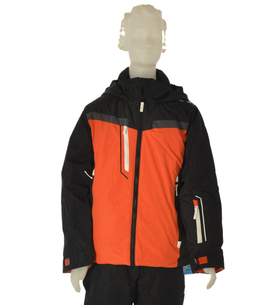 GIACCA SCI  RAGAZZO ZIP CAPPUCCIO IMPERMEABILE IDROREPELLENTE TRASPIRANTE ANTIVENTO MARCA BRUGI ART.J813T22K