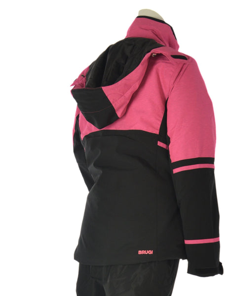 GIACCA SCI DONNA ZIP CAPPUCCIO TASCHE IMPERMEABILE TRASPIRANTE IDROREPELLENTE ANTIVENTO MARCA BRUGI ART. AE2WT48D