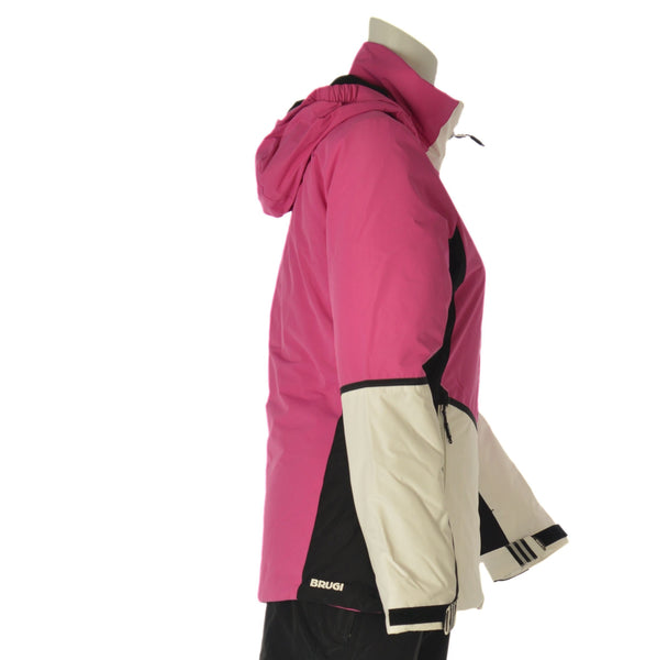 GIACCA SCI DONNA ZIP CAPPUCCIO REGOLARE IMPERMEABILE TRASPIRANTE IDROREPELLENTE ANTIVENTO MARCA BRUGI ART. AE2MT48A