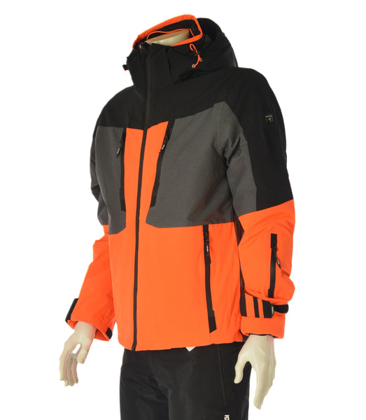 GIACCA SCI UOMO ZIP CAPPUCCIO IMPERMEABILE TRASPIRANTE IDROREPELLENTE ANTIVENTO MARCA BRUGI ART. AG4DT48D