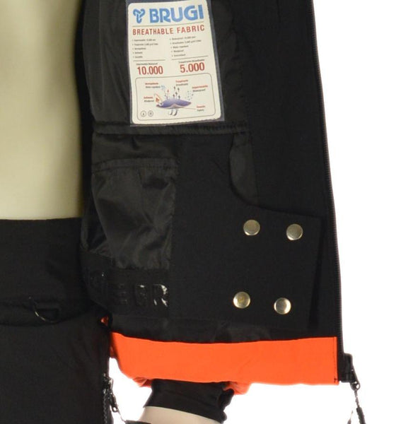 GIACCA SCI UOMO ZIP CAPPUCCIO IMPERMEABILE TRASPIRANTE IDROREPELLENTE ANTIVENTO MARCA BRUGI ART. AG4DT48D