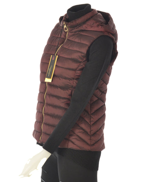 GILET DONNA ZIP CAPPUCCIO TASCHE CANGIANTE MARCA VIRGINIA BLU ART.BIANCA-50C