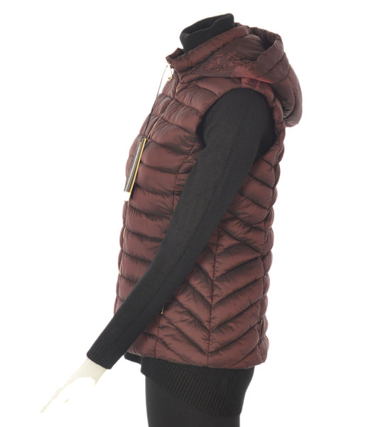 GILET DONNA ZIP CAPPUCCIO TASCHE CANGIANTE MARCA VIRGINIA BLU ART.BIANCA-50C
