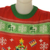 MAGLIONE BAMBINO NATALE GIROCOLLO POLSINI FASCIA LUCI MARCA JULE ART. LEDKIDS7