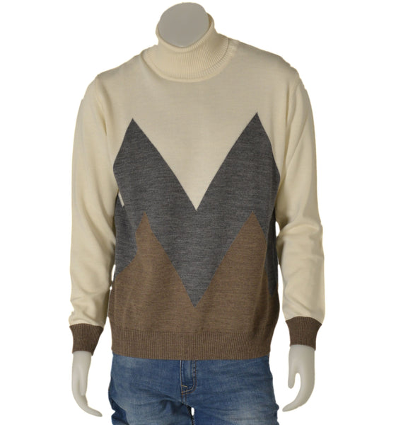 MAGLIONE DOLCEVITA POLSINI FASCIA  FANTASIA MARCA SPORTING MARE ART. 1310/100