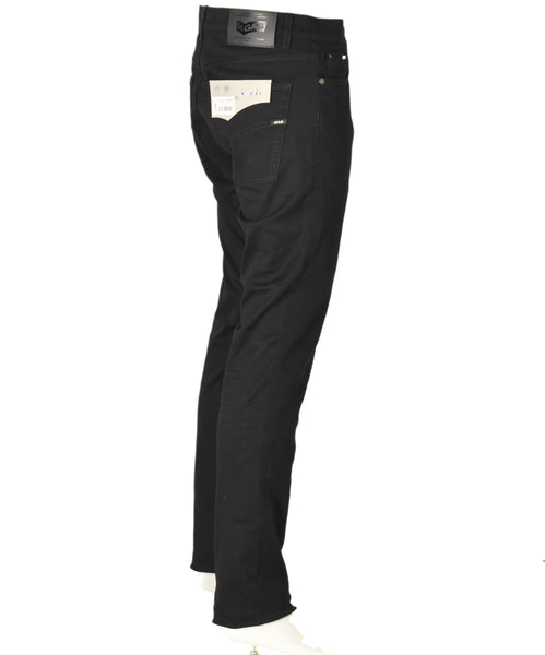 JEANS UOMO ZIP BOTTONE CINQUE TASCHE NERO MARCA GAS ART.ALBERT W706
