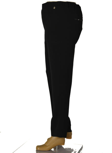 PANTALONI DONNA  OVER ELEGANTI ELASTICO RICAMO SPACCHETTO MARCA PERLA ART.MAGIH OVER