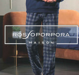 PIGIAMA UOMO SERAFINO PUNTO MILANO QUADRI POLSINI ROSSOPORPORA ART.PIER