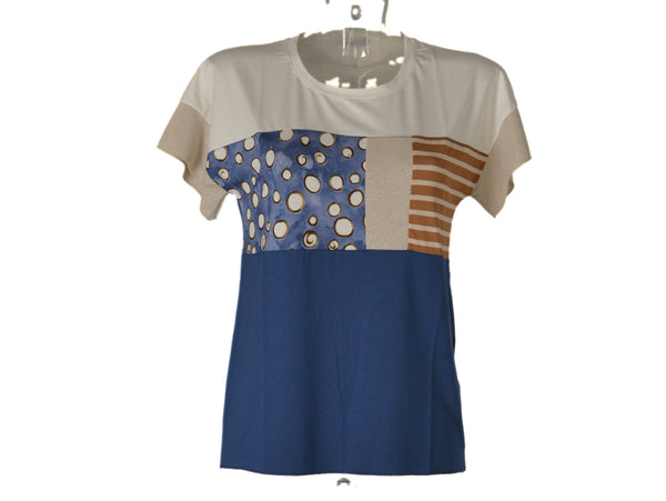 T-SHIRT DONNA MEZZA MANICA GIROCOLLO STAMPA MARCA SILCO ART.192