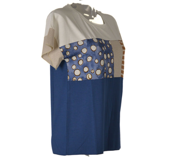T-SHIRT DONNA MEZZA MANICA GIROCOLLO STAMPA MARCA SILCO ART.192