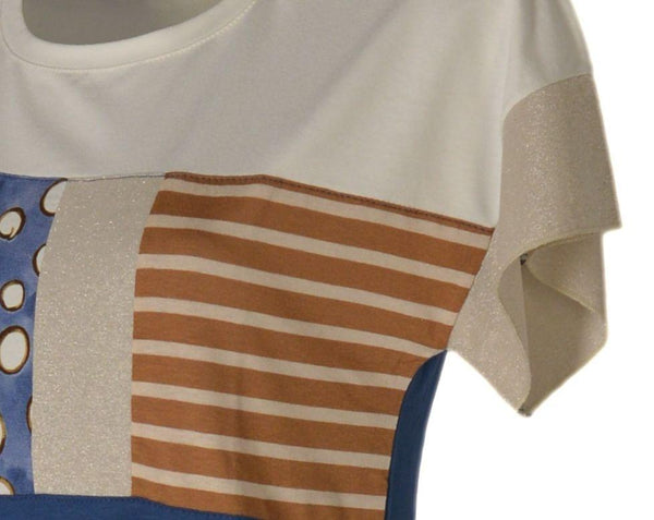 T-SHIRT DONNA MEZZA MANICA GIROCOLLO STAMPA MARCA SILCO ART.192