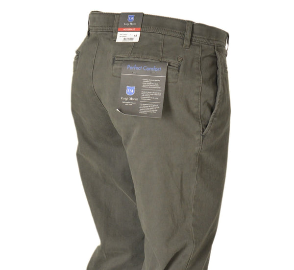 PANTALONE UOMO ZIP BOTTONE TASCHE TASCHINO MODERN FIT MARCA LUIGI MORINI ART.GALLINO4249