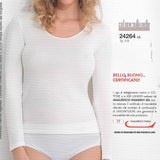 MAGLIA INTIMA MANICA LUNGA COTONE SOTTO MISTO LANA EMMEBIVI ART. 24264