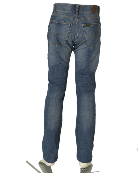 JEANS UOMO ZIP BOTTONE CINQUE TASCHE SKINNY SCURO MARCA LEE ART. L71XTGAB