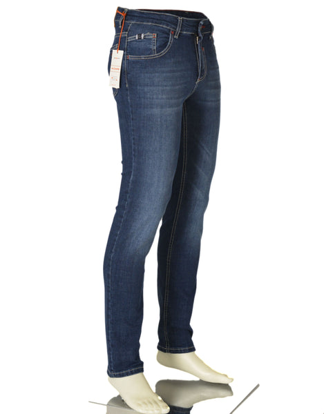 JEANS UOMO ZIP BOTTONE CINQUE TASCHE REGOLARE SCURO MARCA X-CAPE ART. RETEK