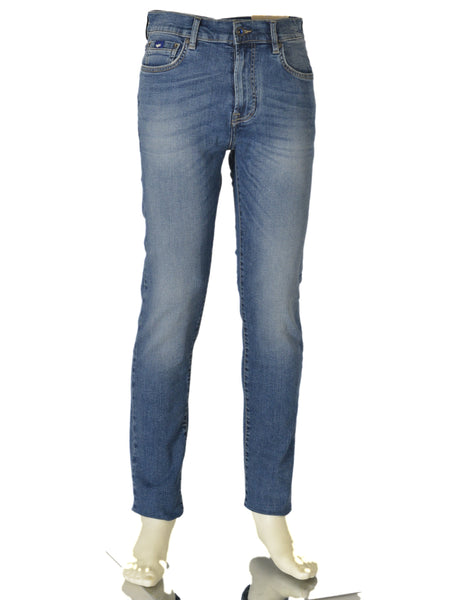 JEANS UOMO ZIP BOTTONE CINQUE TASCHE SKINNY CHIARO MARCA GAS ART. SAX