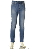 JEANS UOMO ZIP BOTTONE CINQUE TASCHE SKINNY CHIARO MARCA GAS ART. SAX