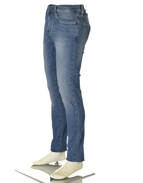 JEANS UOMO ZIP BOTTONE CINQUE TASCHE SKINNY CHIARO MARCA GAS ART. SAX