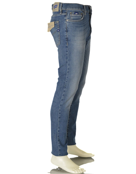 JEANS UOMO ZIP BOTTONE CINQUE TASCHE SKINNY CHIARO MARCA GAS ART. SAX