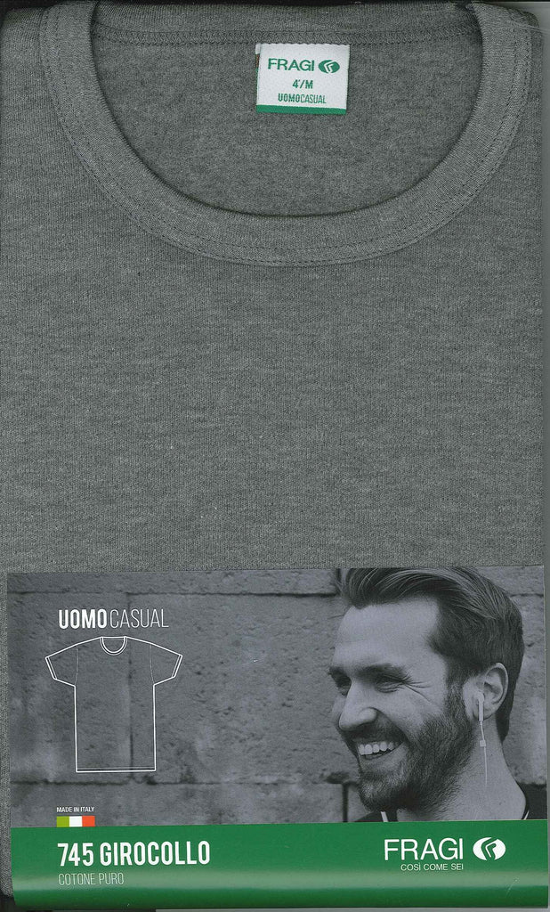 MAGLIA FELPATA FELPA MEZZA MANICA GIROCOLLO UOMO RAGAZZO MARCA FRAGI