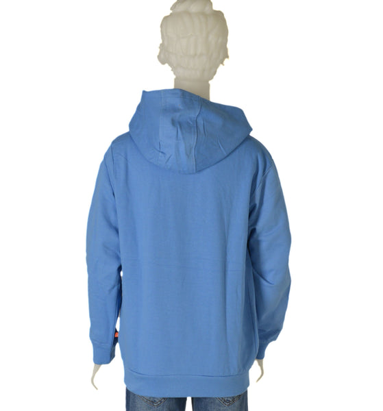 FELPA RAGAZZO COTONE ZIP CAPPUCCIO POLSINI FASCIA STAMPA MARCA LOSAN ART. 31F-6658AL