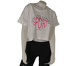 T-SHIRT MAGLIETTA DONNA RAGAZZA GIROCOLLO STAMPA SPORT PURO COTONE MARCA LOSAN ART. 31E1015AL