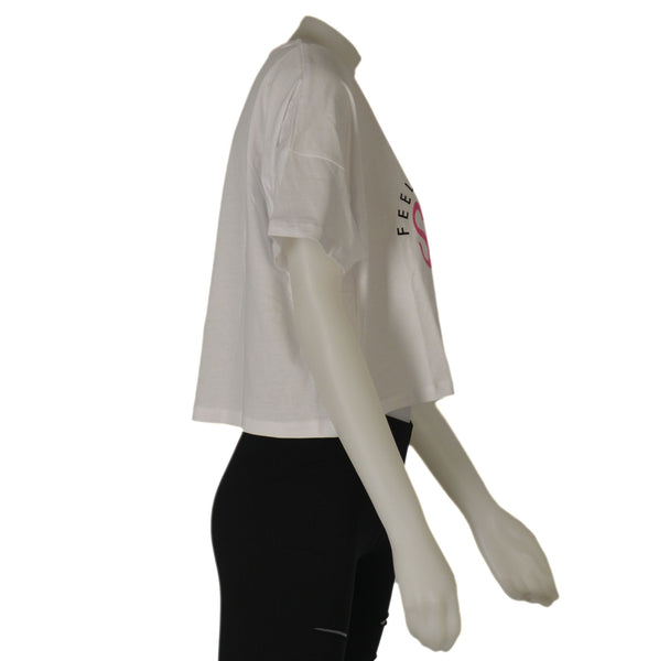 T-SHIRT MAGLIETTA DONNA RAGAZZA GIROCOLLO STAMPA SPORT PURO COTONE MARCA LOSAN ART. 31E1015AL