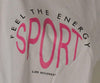 T-SHIRT MAGLIETTA DONNA RAGAZZA GIROCOLLO STAMPA SPORT PURO COTONE MARCA LOSAN ART. 31E1015AL