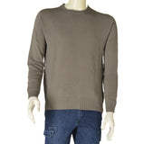 MAGLIONE UOMO COTONE GIROCOLLO MANICA LUNGA POLSINI FASCIA MARCA RE DEL MARE ART.22.3600