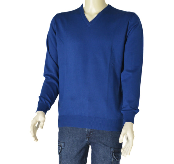 MAGLIONE UOMO COTONE SCOLLO POLSINI FASCIA MARCA RE DEL MARE ART. 2.11