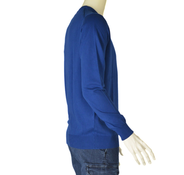 MAGLIONE UOMO COTONE SCOLLO POLSINI FASCIA MARCA RE DEL MARE ART. 2.11
