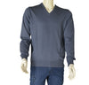 MAGLIONE UOMO COTONE SCOLLO POLSINI FASCIA MARCA RE DEL MARE ART. 2.11