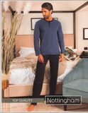 PIGIAMA UOMO RAGAZZO SERAFINO MISTO COTONE MICRO FANTASIA NOTTINGHAM ART.PG40523