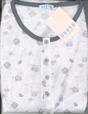 CAMICIA DA NOTTE DONNA MEZZA MANICA PURO COTONE  FIORI MARCA OHANA ART. 21471