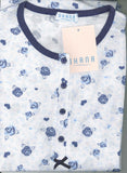 CAMICIA DA NOTTE DONNA MEZZA MANICA PURO COTONE  FIORI MARCA OHANA ART. 21471