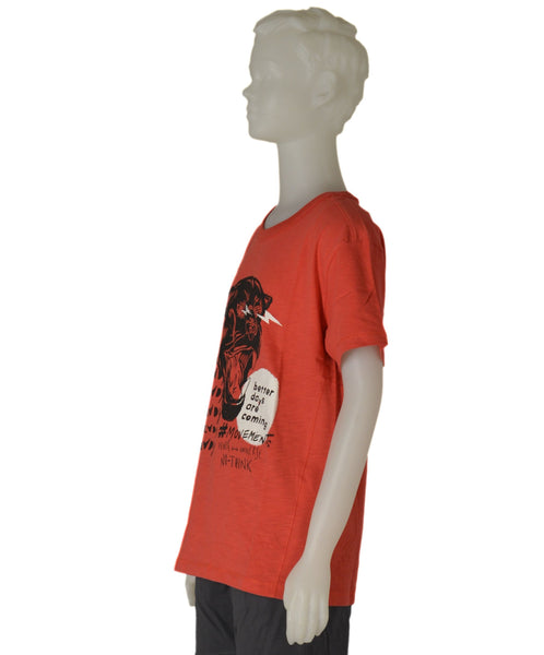 T-SHIRT RAGAZZO COTONE GIROCOLLO MEZZA MANICA STAMPA MARCA LOSAN ART. 31F-1006AL