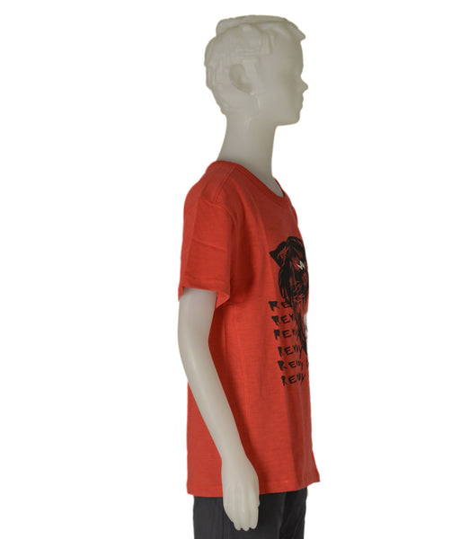 T-SHIRT RAGAZZO COTONE GIROCOLLO MEZZA MANICA STAMPA MARCA LOSAN ART. 31F-1006AL