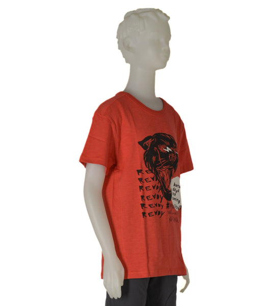 T-SHIRT RAGAZZO COTONE GIROCOLLO MEZZA MANICA STAMPA MARCA LOSAN ART. 31F-1006AL