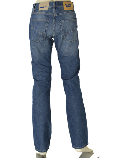 JEANS UOMO RAGAZZO CINQUE TASCHE STRAIGHT ZIP BOTTONE MARCA GAS ART. MORRIS WK83
